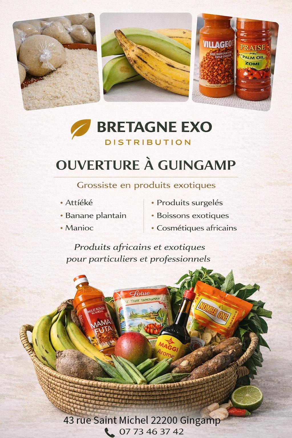 Support de communication Bretagne Exo Distribution réalisé par KEM DIGITAL